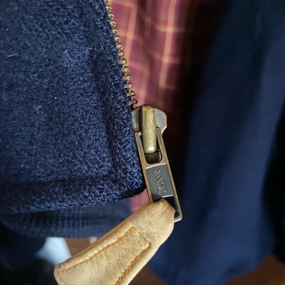 Orvis Men’s Large Wool Navy Jacket Plaid Lined - Picture 10 of 10